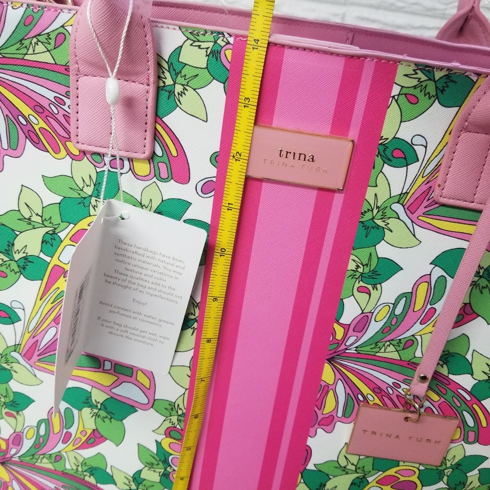 Trina Turk🦋 Butterfly Stripe Tote - Picture 12 of 14